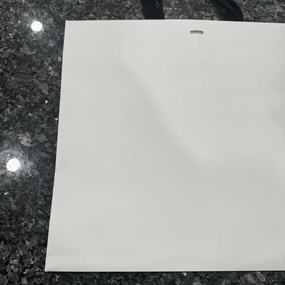 NEW AUTHENTIC GIVENCHY WHITE BLACK SHOPPING GIFT BAG TOTE EMPTY 